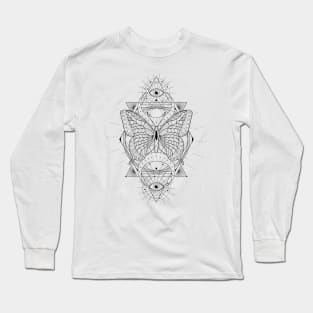 Swallowtail Butterfly | Sacred Geometry Long Sleeve T-Shirt